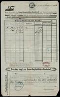 1864 DDSG Fuvarlevél A Waitzen Gőzős Pecsétjével / Bill Of Fright Of Middle-Danube Steamship Company - Unclassified