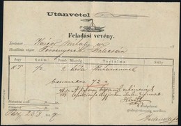 1867 A Középdunai Gőzhajózási Társaság  Feladási Vevény / Bill Of Fright Of Middle-Danube Steamship Company - Ohne Zuordnung