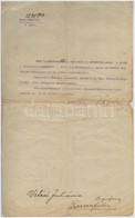 1871-1916 Vegyes Okmány Tétel (adásvételi Szerződés, Véghatározat, Stb.), Okmánybélyegekkel, 7 Db - Unclassified