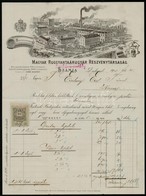 1902 Bp., Magyar Ruggyantaárugyár Részvénytársaság  Játékáru Osztálya által Kiállított Dekoratív Fejléces Számla, Rajta  - Unclassified