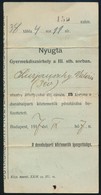 1917 Gyermekdíszsírhely Nyugta, Hajtásnyomokkal - Unclassified