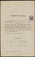 1920 Motorkezelői Vizsgálati Bizonyítvány, - Sin Clasificación