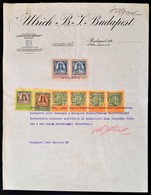 1924 Budapest, Ulrich B. J. Fejléces Nyugta, Okmánybélyegekkel - Zonder Classificatie