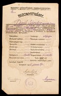 1925 Budapest Székesfőváros Iparrajziskola 2db Bizonyítványa - Unclassified