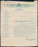 1929 Bp.V., A CIDNA Nemzetközi Légiforgalmi Részvénytársaság által Kiállított Vámáru-nyilatkozat, Szállítási Feltételek  - Ohne Zuordnung