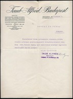 1932 Budapest, Taub Alfréd Fémárugyár, Díszes Fejléces Levél - Zonder Classificatie