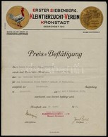 1936 Brassó (Kronstadt) Erster Siebenbürgischer Kleintierzucht-Verein Díszes Fejléces Számla - Zonder Classificatie