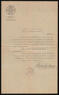 1942 Az Országos Iparművészeti Iskola Elismerő Oklevele Fehérkuti Bálint építész, Iparművésznek,   Szablya-Fischauf Fere - Zonder Classificatie