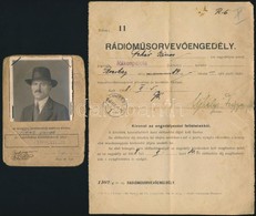 1944-1948 Fényképes Személyazonossági Lap, és Ugyan Annak A Személynek Rádióműsorvevői Engedélye - Ohne Zuordnung