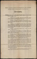 1861 Küküllő Vármegye Dicsőszentmártonban Tartott Bizottmányi ülés Jegyzőkönyvének Kivonata A Királyhoz Szóló Folyamodvá - Unclassified