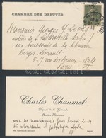 Charles Chaumet (1866-1932) Francia Politikus Saját Kézzel Megírt Névjegykártyája / 
Autograph Letter Of Charles Chaumet - Sin Clasificación