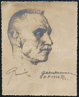 Cca 1934 Portré, Gábor Móric Festő Alkotásáról Készült Felvétel, Fotó, 15×12 Cm - Other & Unclassified