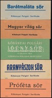 Cca 1920 A Kőbányai Polgári Serfőzde 5 Db Különböző Sörcímkéje - Pubblicitari