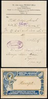 Cca 1910 Bp. IX., Angyal Gyógyszertár Receptborítékja, Recepttel, Jó állapotban - Reclame