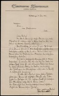 1915 Csáktornya, A Csáktornyai Szentegylet Chewra Kadischa Vezetőjének Jiddis Nyelvű Levele - Sonstige & Ohne Zuordnung