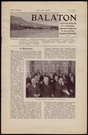 1923 Balaton, A Balatoni Szövetség Hivatalos értesítője. XXV. évf. 3-4. Száma. Sok Képpel és Hirdetéssel. Kis Beszakadás - Other & Unclassified