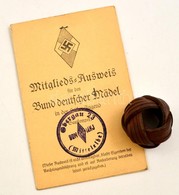 1935 Bund Der Deustchen Mädel In Der Hitlerjugend Igazolvány + Az Egyen Nyakkendőt összefogó Csomó - Autres & Non Classés