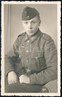 Cca 1943 Német Gyermek Katona Fotója 9x14 Cm / German Child Soldier - Sonstige & Ohne Zuordnung