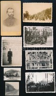 1860-1940 Vegyes Katonai Fotó Tétel, 17 Db, Fotó, Keményhátú Fotó, Fotólap, Változó állapotban, 13x9 Cm és 4x4 Cm Között - Sonstige & Ohne Zuordnung