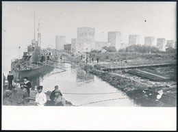 A Dunai Flottila Monitorai Szemendriánál, Az 1980-as években Eredeti Negatívról Előhívott Fotó, 13×17,5 Cm - Other & Unclassified
