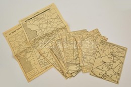 Cca 1916 26 Db Első Világháborús Front Térkép újságokból Kivágva - Andere & Zonder Classificatie