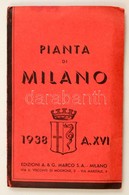 1938 MIlano Térképe Utcajegyzékkel / Map Of Milan 70x100 Cm - Sonstige & Ohne Zuordnung