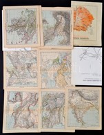 Vegyes Térkép Tétel, Atlas Antiquus (Gotha, Justhus Perthes) 11 Térkép Táblája (1-4,8-13), Német Nyelvű Budapest Térkép, - Other & Unclassified