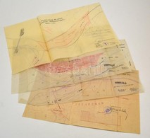 1906-1932 A Tisza-örvényi 67. Sz. átmetszés 3 Db Térképe, Valamint Tiszafüredi Folyószakasz Térképe (Szartos-Darvastiszá - Autres & Non Classés