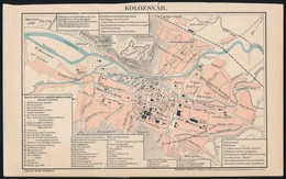 Cca 1890 Kolozsvár Térképe 23x15 Cm - Sonstige & Ohne Zuordnung