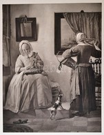 Cca 1900 Gabriel Metsu 'A Levél' Című Művéről Készült Másolat, Heliogravűr, Papír, 37×28,5 Cm - Ohne Zuordnung