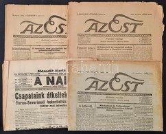 1916-1917 Vegyes újság Tétel, 4 Db: 
A Nap 1 Db, és Az Est 3 Db Száma. Benne I. Világháborús írásokkal, Szakadásokkal. - Unclassified