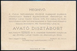 1931 Turul Szövetségbe Tömörült Jogászok Dísztáborába Szóló Meghívó - Zonder Classificatie