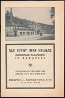 1931 Bp., A Budapesti Szent Imre (Ráczfürdő) Fürdő Ismertető Füzete Képekkel, Német Nyelven, Jó állapotban, 18p - Zonder Classificatie