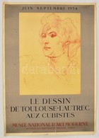 1954 Toulouse Lautrec Kiállítási Plakát. Ragasztott Beszakadással 50x70 Cm - Otros & Sin Clasificación