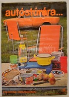 1979 'Autóstúrára...Étkezzünk Egészségesen!' Országos Egészségnevelési Intézet Plakát, Kissé Gyűrött, 81,5x57 Cm - Andere & Zonder Classificatie