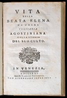 Giovan Pietro Della Stua: Memorie Per Servire Alla Storia Di S. Anselmo, Duca Di Cividale Del Friuli  Udine 1775, Frat.  - Sin Clasificación