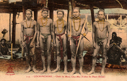 COCHINCHINE (Viêt-Nam) - Chefs Des Moïs Cho-Ma (Vallée Du Haut-Donai) - Cpa De 1912 - Bon état - 2 Scans - Azië