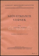 Jósvay Gábor (1876-1948) : Szövetkezeti Versek. 'Károlyi' Szövetkezeti Könyvtár 3. Szám. Bp.,1943, Magyar Szövetkezeti L - Non Classificati
