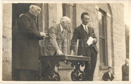 * 3 Db RÉGI Fotó Képeslap Tisztviselőkkel: Sokorópátkai Szabó István, Török Mihály Hadicenzor Korában / 3 Pre-1945 Photo - Zonder Classificatie