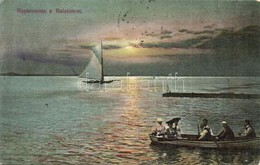 * T2/T3 Balaton, Naplement A Balatonon, Vitorlás, Csónakázók. Divald Károly 2126. 1909. - Unclassified