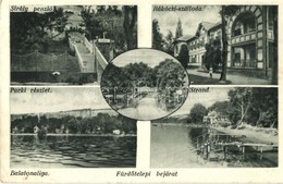 T2/T3 Balatonaliga (Balatonvilágos), Sirály Penzió, Rákóczi Szálloda, Strand, Fürdőtelepi Bejárat, Park (EK) - Unclassified