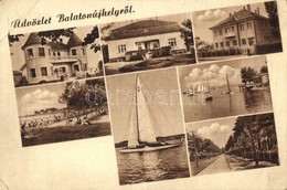 ** T3 Balatonújhely (Siófok), Villa, Strand, Fürdőzők, Vitorlás (EB) - Unclassified