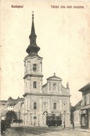 T2/T3 1915 Budapest I. Tabán, Római Katolikus Templom, Villamos, üzlet (EK) - Unclassified