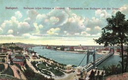 T2 Budapest I. Látkép A Gellérthegyről, Szent Gellért Szobor, Erzsébet Híd, Lánchíd, Döbrentei Tér, Királyi Vár - Zonder Classificatie