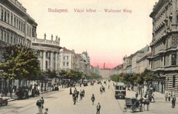 ** T1 Budapest VI. Váci Körút (Bajcsy-Zsilinszky út), Villamosok, Bazilika. Taussig Arthur - Unclassified