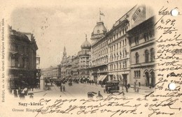 T3 1899 Budapest VIII. Nagykörút, Hotel Rémi Szálloda, Villamos, M. Kir. Technológiai Iparmúzeum. Erdélyi Cs. és Kir. Ud - Unclassified
