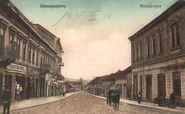 T2 1915 Sátoraljaújhely, Rákóczi út, Gyarmathy Béla, Perlmutter Ferencz, Tóth Lajos, Landesmann Miksa és Társa és Hallen - Non Classificati