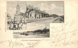 T2 1900 Szentendre, Templom, Vasútállomás, Vonat, Duna Part. Divald Károly 143. - Zonder Classificatie