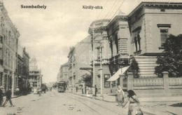 T2 1906 Szombathely, Király Utca, Villamos, építkezés - Unclassified