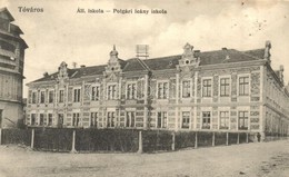 T4 1912 Tata, Tata-Tóváros; Állami Polgári Leány Iskola. Kiadja Nobel Adolf (apró Lyuk / Tiny Hole) - Unclassified